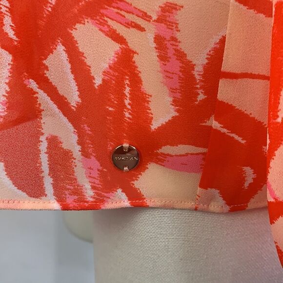 Marc Cain red print sheer tunic top - Picture 5 of 9